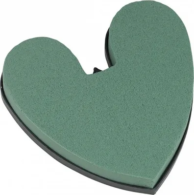 Produktbild von Herz Steckschaum Steckmoos Oasis Ideal Kunststoffunterlage 16x16,5x3cm Steckmasse