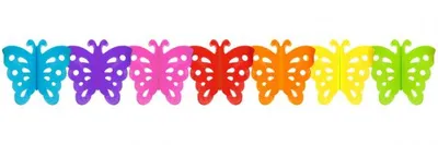 Produktbild von Papier Girlande Schmetterlinge