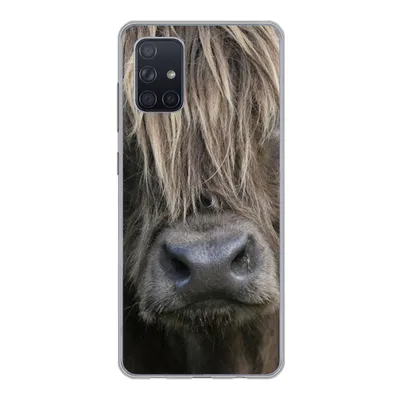 Produktbild von MuchoWow® Handyhülle Schutzhülle Hülle für Samsung Galaxy A51 Schottischer Highlander - Braun - Nase Silikon Softcase Handy Hülle - Schutzabdeckung