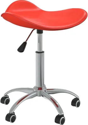 Produktbild von Friseur Rollhocker Rot Kunstleder
