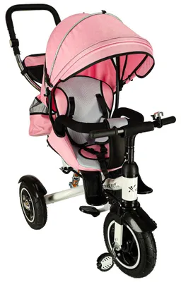 Image de Trike Fix V3 : tricycle 3-en-1, pivotant à 360°, roue libre, rose