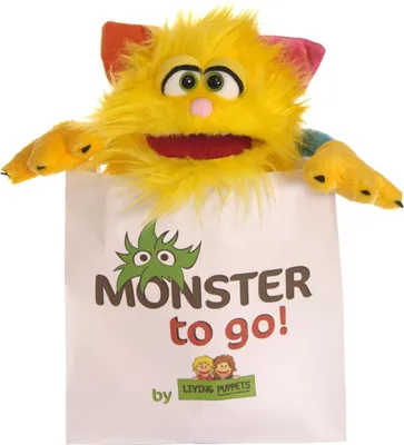Image de Monster To Go Schickimicki jaune 35 cm Design sac en papier