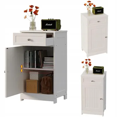 Image de Commode blanche pour bureaux, salons, étagères, armoires et lofts - 76 cm