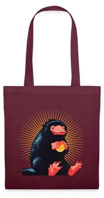 Produktbild von Spreadshirt Phantastische Tierwesen 3 Niffler Stoffbeutel, One size, Burgunderrot