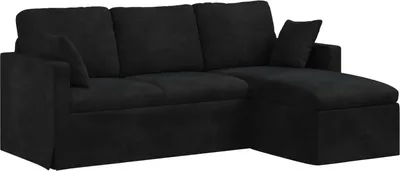 Produktbild von vidaXL Sofa Schwarz 198 x 134 x 80 cm Samt