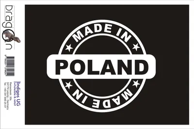 Produktbild von Aufkleber / Autoaufkleber - JDM / Die cut / Auto / OEM -  Poland 130x110mm rot - Heckscheibe / Heckscheibenaufkleber