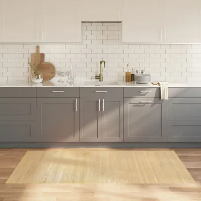 Obrázek produktu pro Obdélníkový koberec světlý přírodní 100x200 cm bambusový