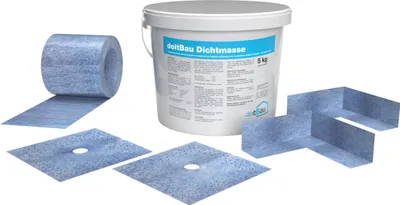 Produktbild von Dicht-Set "Dusche" für 5m² Dusch- Bad Abdichtung Dichtband Flüssigfolie Fliesen