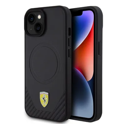 Image de Ferrari iPhone 15 & 14 Plus Hardcase - Magsafe - Carbon - Black