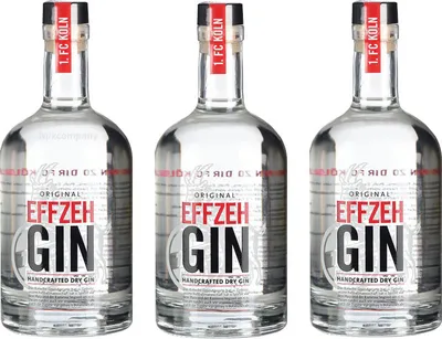 Produktbild von Effzeh Handcrafted Dry Gin 0,5l 500ml (42% Vol) - 3er Pack- [Enthält Sulfite]