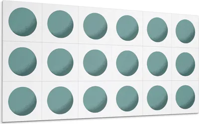 Produktbild von Geometrische Kreise Im Gitter – Selbstklebende Fliesen – Wandverkleidung – Wandpaneel – PVC Fliesen – Vinylflisen – PCV Flisen – Selbstklebend – Wanddeko – 6 Stück 60 x 30 cm