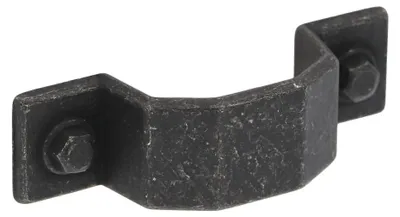 Produktbild von Griff für Möbel aus Zinklegierung, Lochabstand 64 mm, Vintage-Ausführung in Schwarz