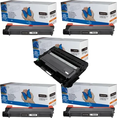 Produktbild von 4x D&C Toner + Trommel kompatibel mit Brother TN2320 / DR2320