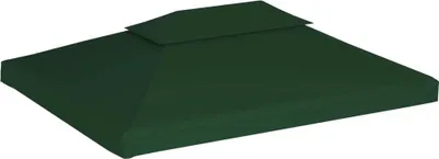 Image de vidaXL Bâche de toit de pavillon de rechange 310 g/m² vert 3x4 m