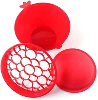 Image de Ustensile de cuisine en silicone - Épépineur à pommes - Rouge