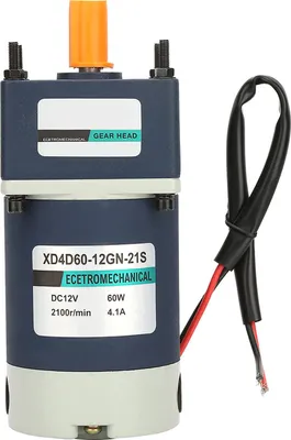 Produktbild von 12V 60W Hochdrehmoment-Gleichstrom-Getriebemotor mit einstellbarer Drehzahl, Metallgetriebe und Permanentmagnet (10, 210 U/min)