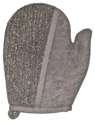 Produktbild von Badehandschuh aus Bambus und Leinen – Anthrazit