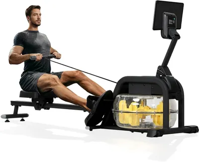Image de Vélo d'aviron - Machine d'aviron - Rameur de fitness - Rameur pliable - Appareil d'entraînement - 16 niveaux de résistance