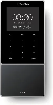 Obrázek produktu pro Safescan TM—818 MC, Černá, Čipový token, Otisky prstů, Heslo, Přikládací karta, TFT, 8,89 cm (3.5"), 1,2 GHz, 128 MB