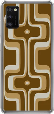 Produktbild von MuchoWow® Handyhülle Schutzhülle Hülle für Telefoonhoesje Samsung Galaxy A41 Retro - Design - Braun Silikon Softcase Handy Hülle - Mobiltelefon