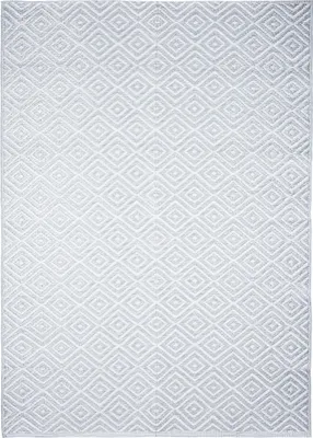 Obrázek produktu pro Tapiso Teppich IBIZA Outdoor Weiß Grau Picnic Garten ÖKO-TEX 120 x 180 cm