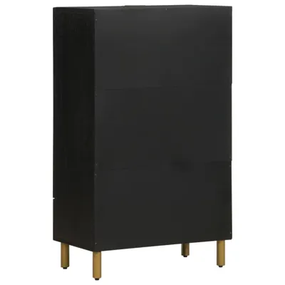 Zdjęcie produktu dla Szafka, czarna, 60x33x100 cm, materiał drewnopochodny