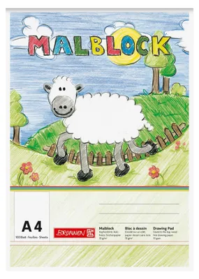 Produktbild von BRUNNEN Malblock A4 100 Blatt Zeichenpapier 1047407