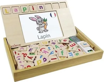 Obrázek produktu pro Dvojjazyčná dřevěná slovní hra, LexibookToys, francouzština angličtina, vzdělávací hra, 3+ let