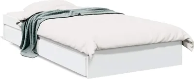 Obrázek produktu pro vidaXL Rám postele se zásuvkami bílý 75x190 cm Materiál na bázi dřeva