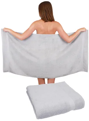 Produktbild von Betz 2 Stück Duschtücher Premium – großes Frottee Duschtuch 70x140 cm aus 100% Baumwolle – saugstark & weich – hochwertiges Handtuch - silbergrau