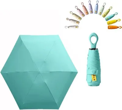 Productafbeelding van Famanu Opvouwbare mini-paraplu met UV-bescherming - Creatief ringontwerp