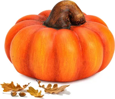 Image de Citrouille orange en argile, 10 cm comme décoration d'automne & d'Halloween