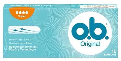 Produktbild von O.B. Tampons Super Saugstärke für zuverlässigen Schutz an starken Tagen, 16 Stück