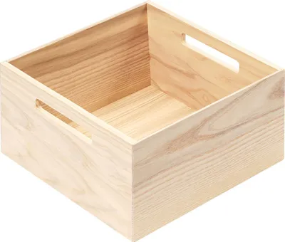 Immagine prodotto di Cassetta in legno 24x12x24cm, cassetto funzionale, estraibile, rovere chiaro