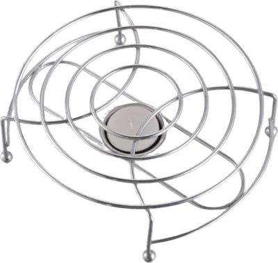 Produktbild von 1x Novaliv Stövchen Edelstahl 17cm Durchmesser Warmhalteplatte Teelicht Silber Hitzebeständig und Langlebig Teekannen Wärmer Kaffeewärmer Teelichtheizung Tassenwärmer Teewärmer