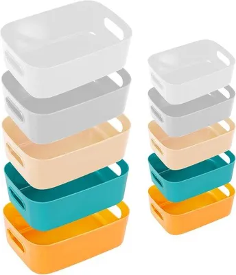 Produktbild von Famanu Aufbewahrungsboxen - Organizer für verschiedene Räume - 10 Stück - Bunt