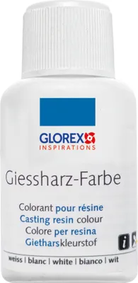 Produktbild von Gießharzfarbe in Weiß, 20 ml – untereinander mischbar für Harz-Kunstprojekte