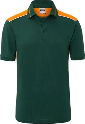 Produktbild von Men's Workwear Polo - COLOR - dark-green/orange, Gr. XXL