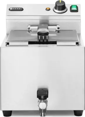 Immagine prodotto di HENDI Friggitrice XL Profi Line con rubinetto di scarico, 10 litri, Profi Line, 10L, 400V/6600W, 300x680x(H)420mm