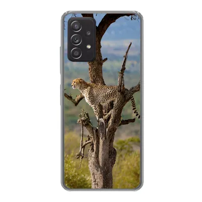 Produktbild von MuchoWow® Handyhülle Schutzhülle Hülle für Samsung galaxy a73 Leopard - Baum - Tier Silikon Softcase Handy Hülle - Handyhülle
