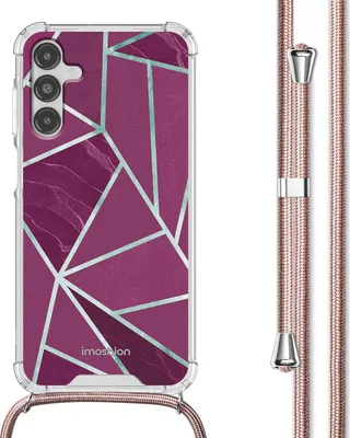 Image de imoshion Étui design avec cordon pour le Samsung Galaxy A14 (5G/4G) - Bordeaux Graphic