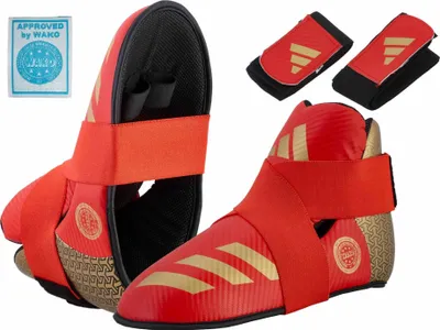 Produktbild von adidas Pro Kickboxing Fußschutz rot/gold S