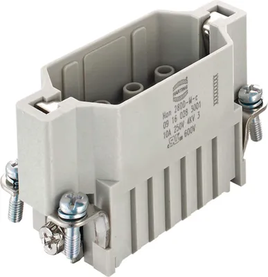 Produktbild von HARTING Han 28DD Stifteinsatz (M) Crimpanschluss, 28-polig+PE 250V, 10A - 1 Stück