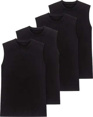 Produktbild von Schiesser 4er Pack Essentials Unterhemd / Tanktop Hohe Formstabilität, Natürliches Material, Hochwertige Single Jersey-Qualität