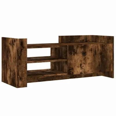 Image de vidaXL Armoire TV chêne fumé 100x35x40 cm Bois composite