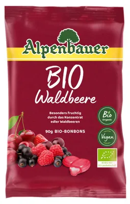Produktbild Alpenbauer Bio Waldbeeren Bonbons Hartkaramell mit flüssigem Kern 90g