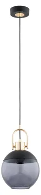 Zdjęcie produktu dla Lampa wisząca HILTO czarno-złota-dymiona 1xE27x15W szkło wym:95x20x20cm IP20 Alfa