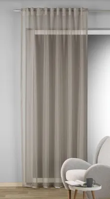 Produktbild von Fertigschal verdeckte Schlaufen "Lara" -  Größe (HxB) 245x135cm grau