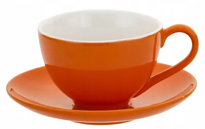 Produktbild von Porzellantasse mit Untertasse, 250 ml, schwarz, für Kaffee und Tee, 1 Stück