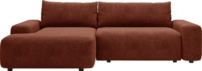 Produktbild von Linkes Ecksofa mit terracottafarbenem Strukturbezug - DAVISO